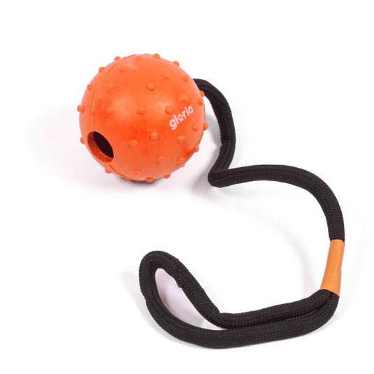 Pelota goma con cuerda 6 cm
