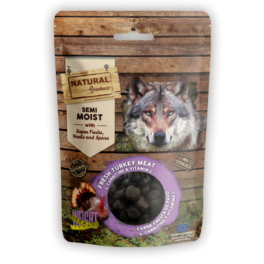 Bits semihumedos con L-carnitina y vitamina C Natural Greatness - Weight support 150g