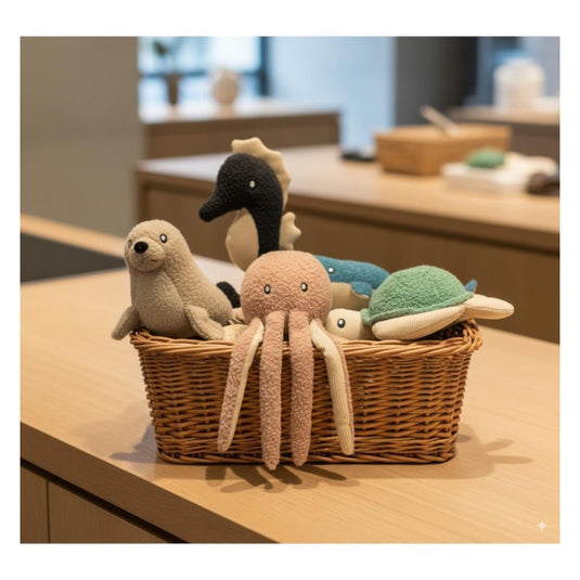 FuzzYard LIFE - Sea Life Toy - Slate Grey Seahorse