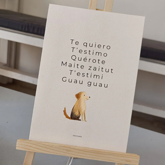 Lámina pintada a mano 'Te quiero'