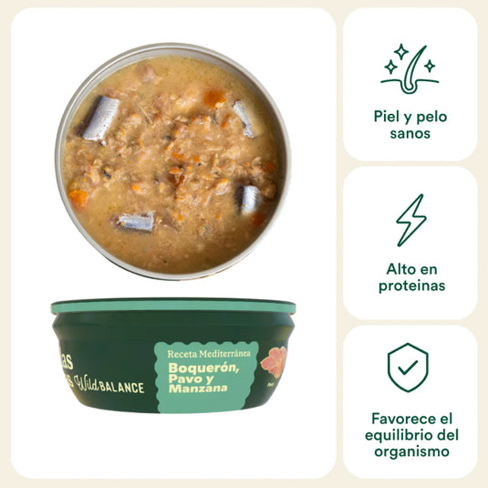 Cazuela casera de Boquerón, Pavo y Manzana para perros 280g