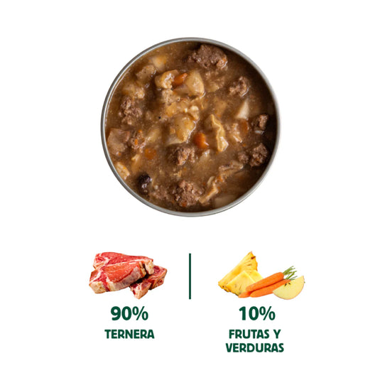 Cazuela casera de Ternera y Piña para perros 280g