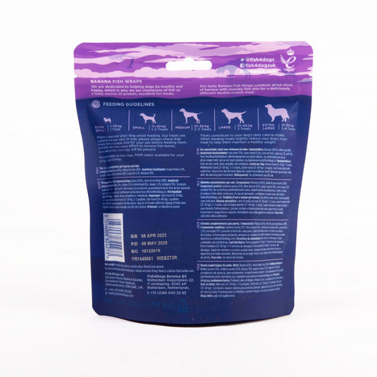 Fish4dogs love banana wraps 100g