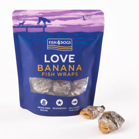 Fish4dogs love banana wraps 100g