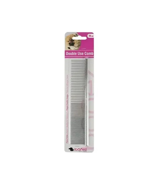 blister peine doble uso metalico 19 cm