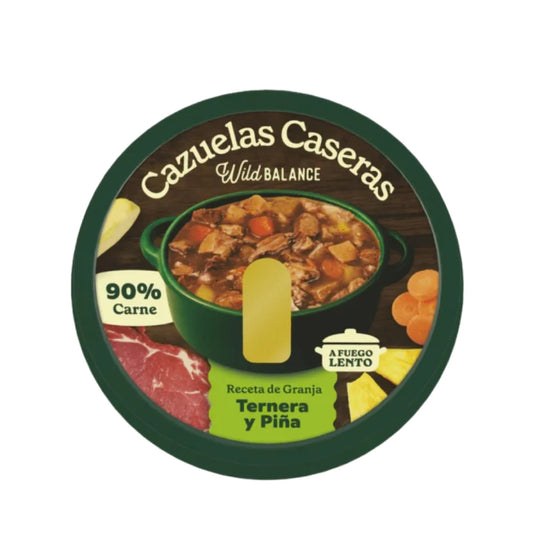 Cazuela casera de Ternera y Piña para perros 280g