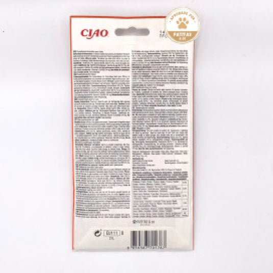 Churu Snack Cremoso de Pollo y Ternera para gatos 14gx4 ud