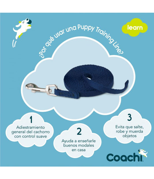 COACHI PUPPY TRAINING LINE AZUL 2.5M