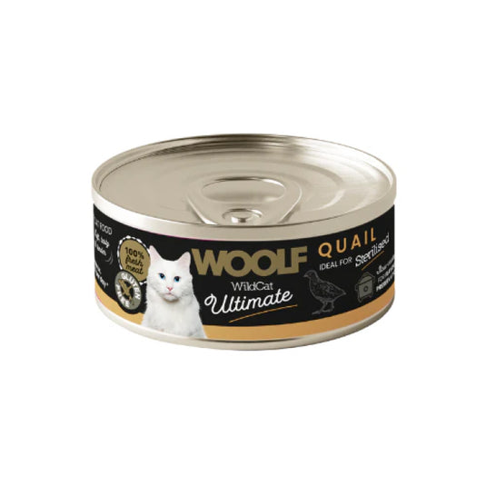 Lata Woolf Ultimate Gato Sterilized Codorniz 85 gr