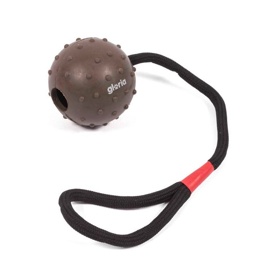 Pelota goma con cuerda 6 cm