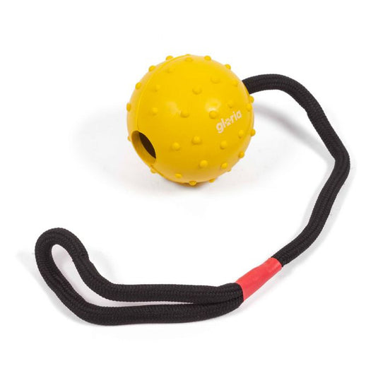 Pelota goma con cuerda 6 cm