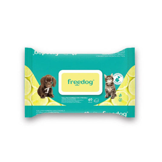 Toallitas para Perros Húmedas Citronela 28 x 18 CM Freedog